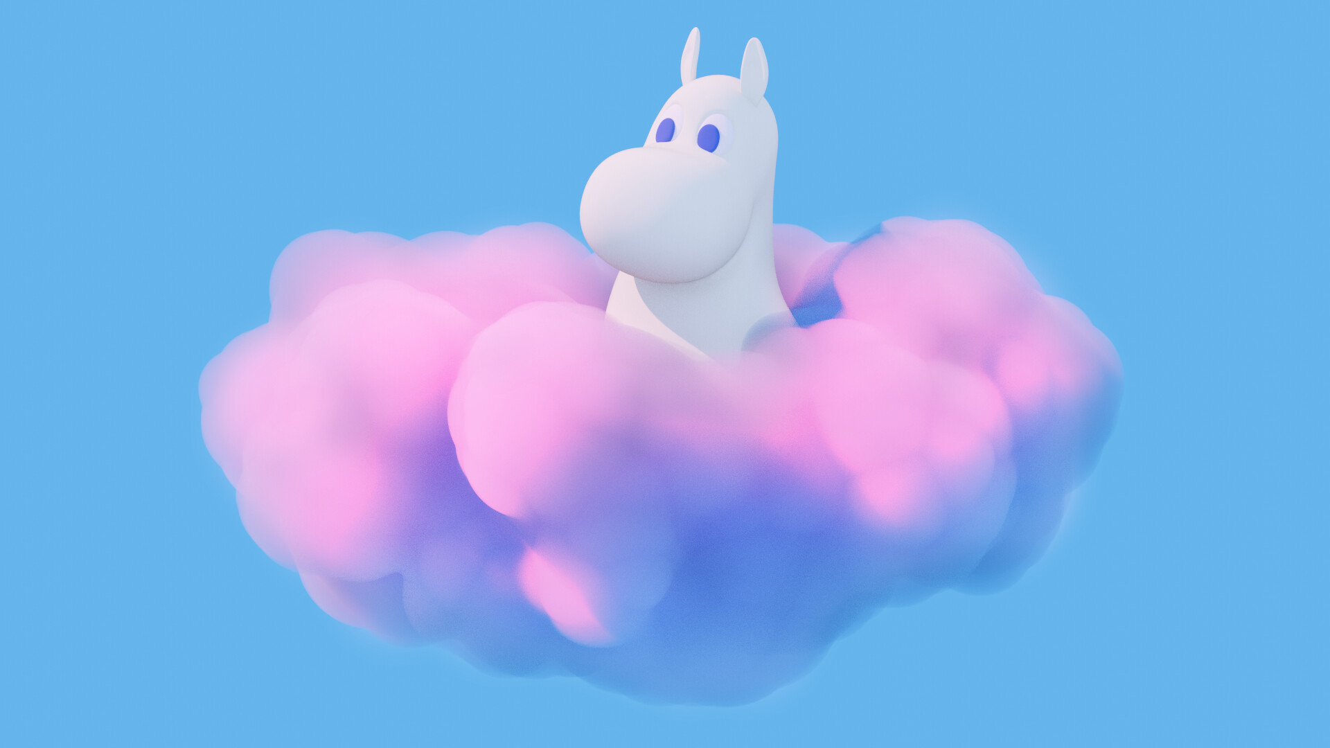 Artstation Moomin And The Pink Cloud Louise Grardel