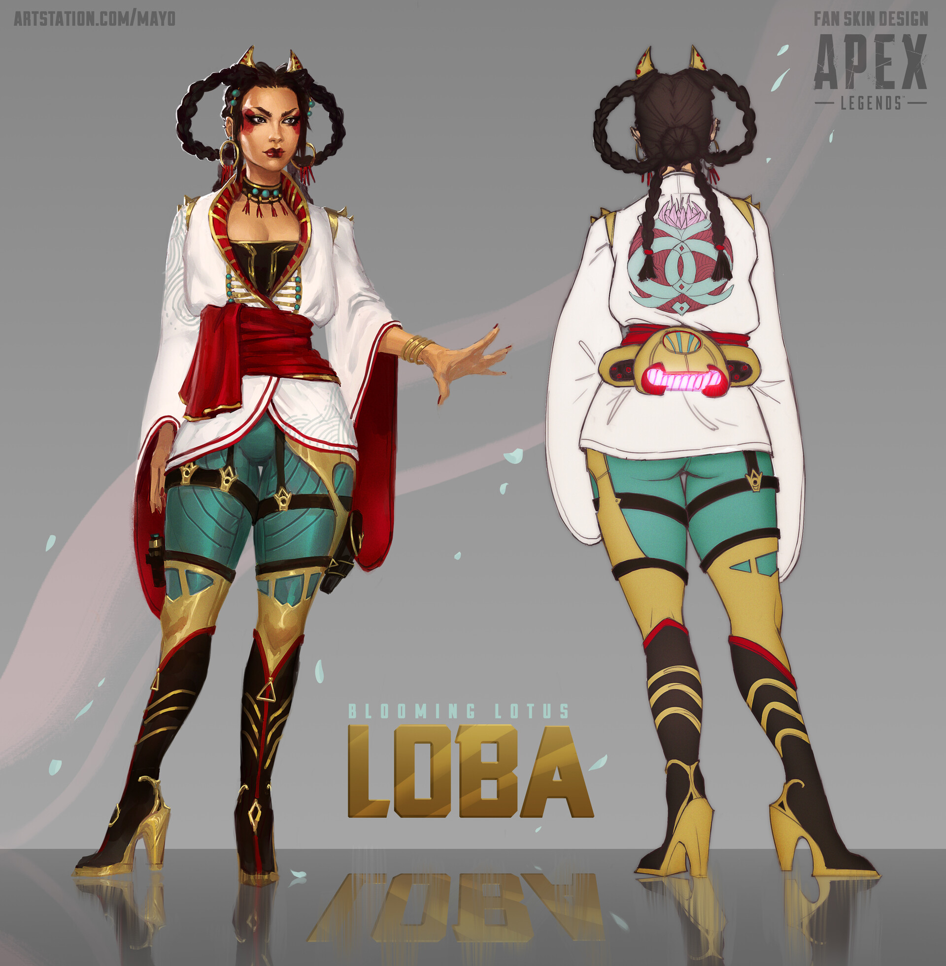 Artstation Blooming Lotus Loba Apex Legends Fan Skin Design Maja Rogocka Apex legends coins and skins! apex legends fan skin design maja rogocka