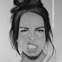 Artstation How To Draw Rihanna Realistic Pencil And Charcoal Portrait Eye Skin Ears Hairs Mouth Sascha Schurz