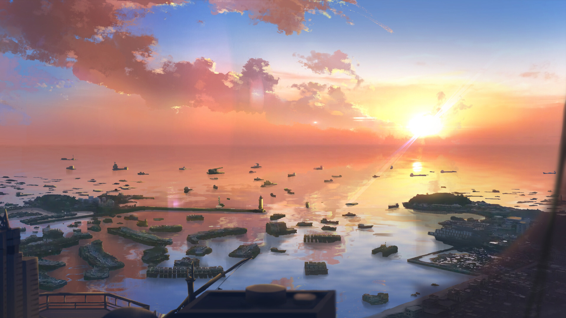 夕阳 两- 夕阳,海岸