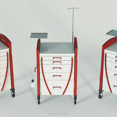 Hospital Desk 3D Model