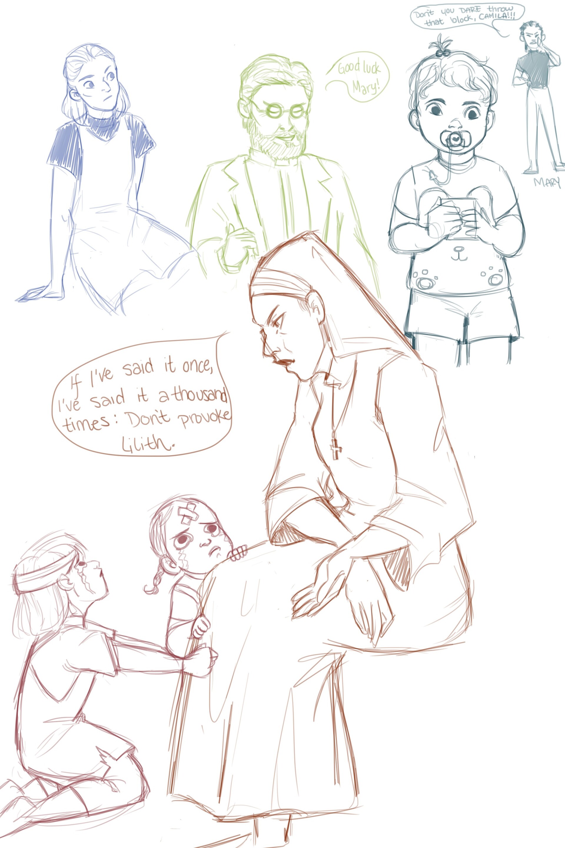 Artstation Warrior Nun Sketches Liz M
