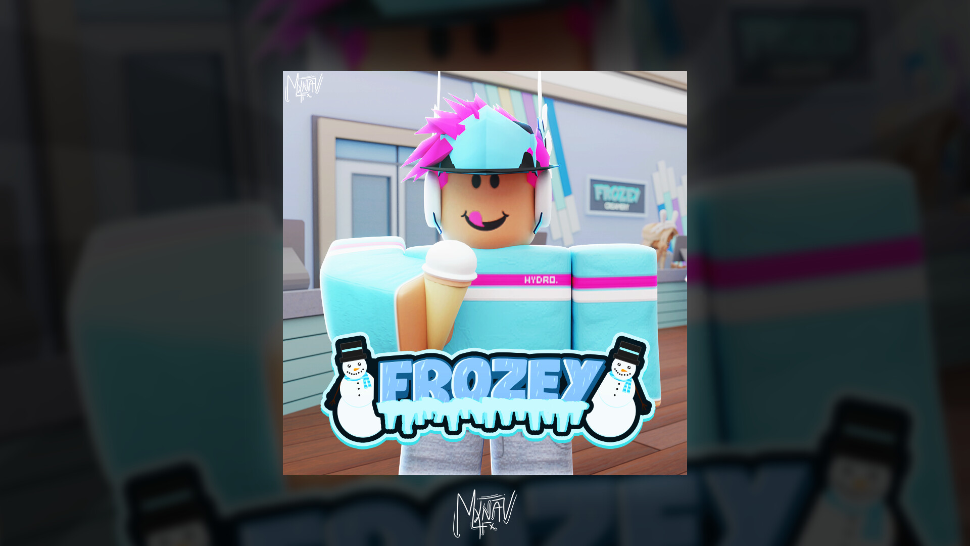 Artstation Frozey Roblox Game Icon Mxnavfx Mxnavfx Graphics - how big is a roblox game icon