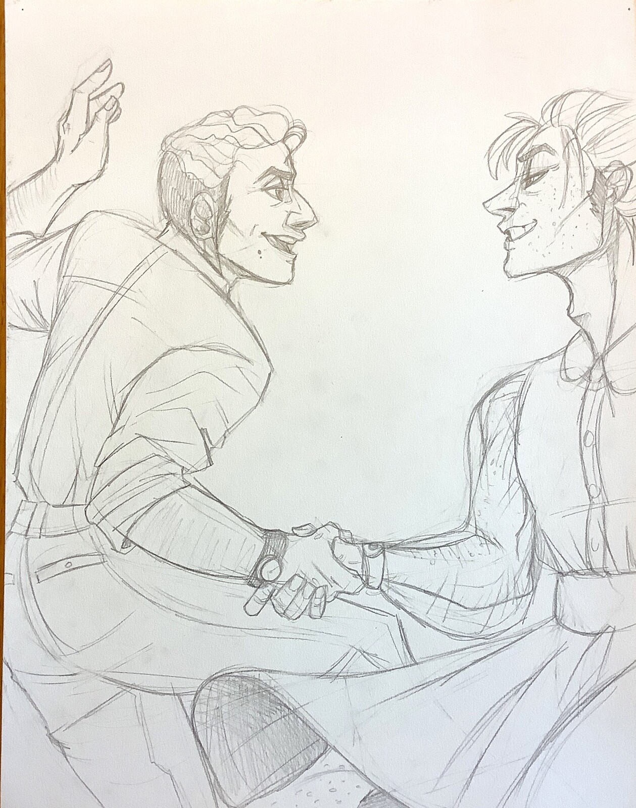 Dancing characters based on a picture of a dancing couple