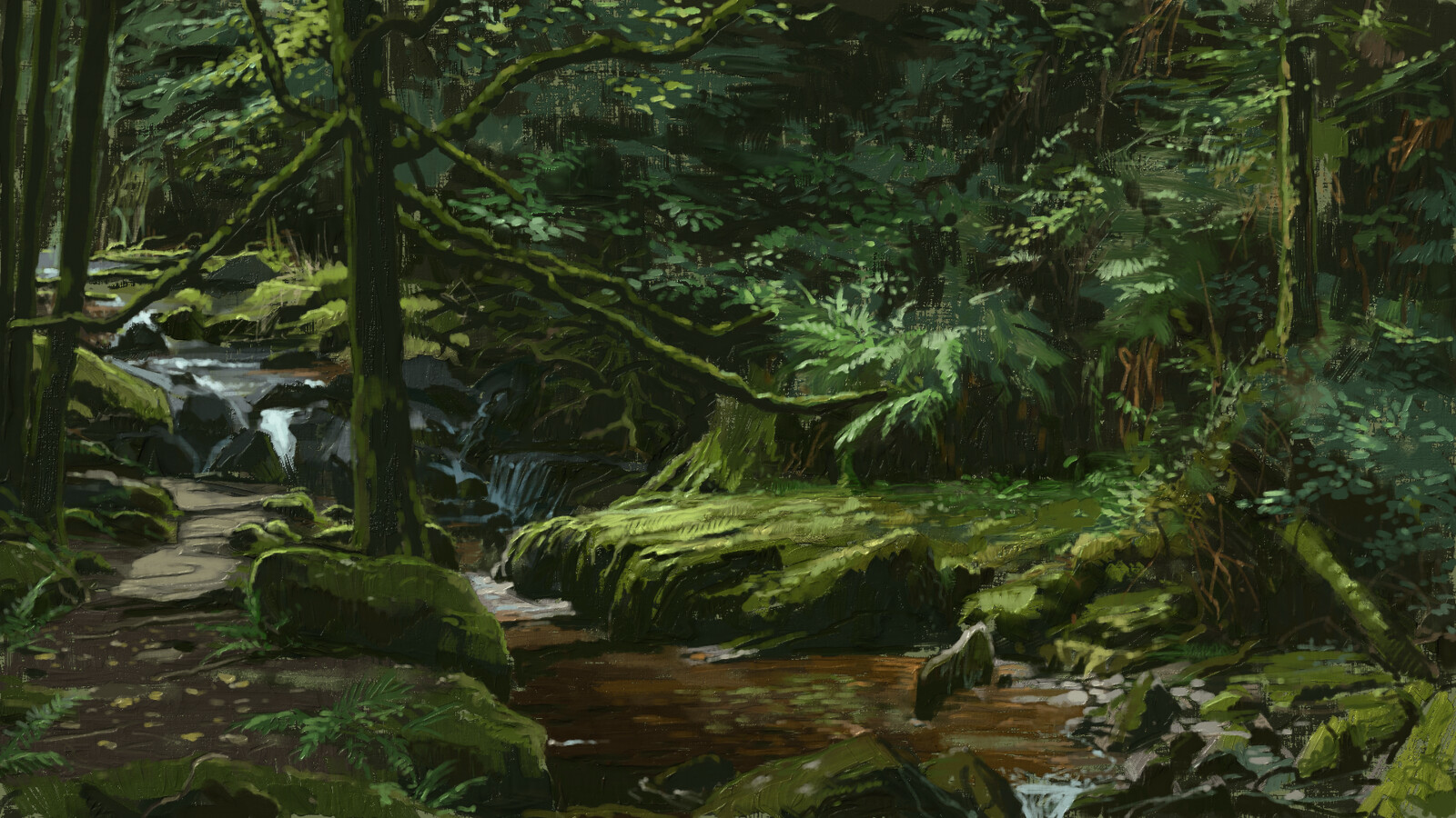 Forest studies - Thick paint (Corel Painter)