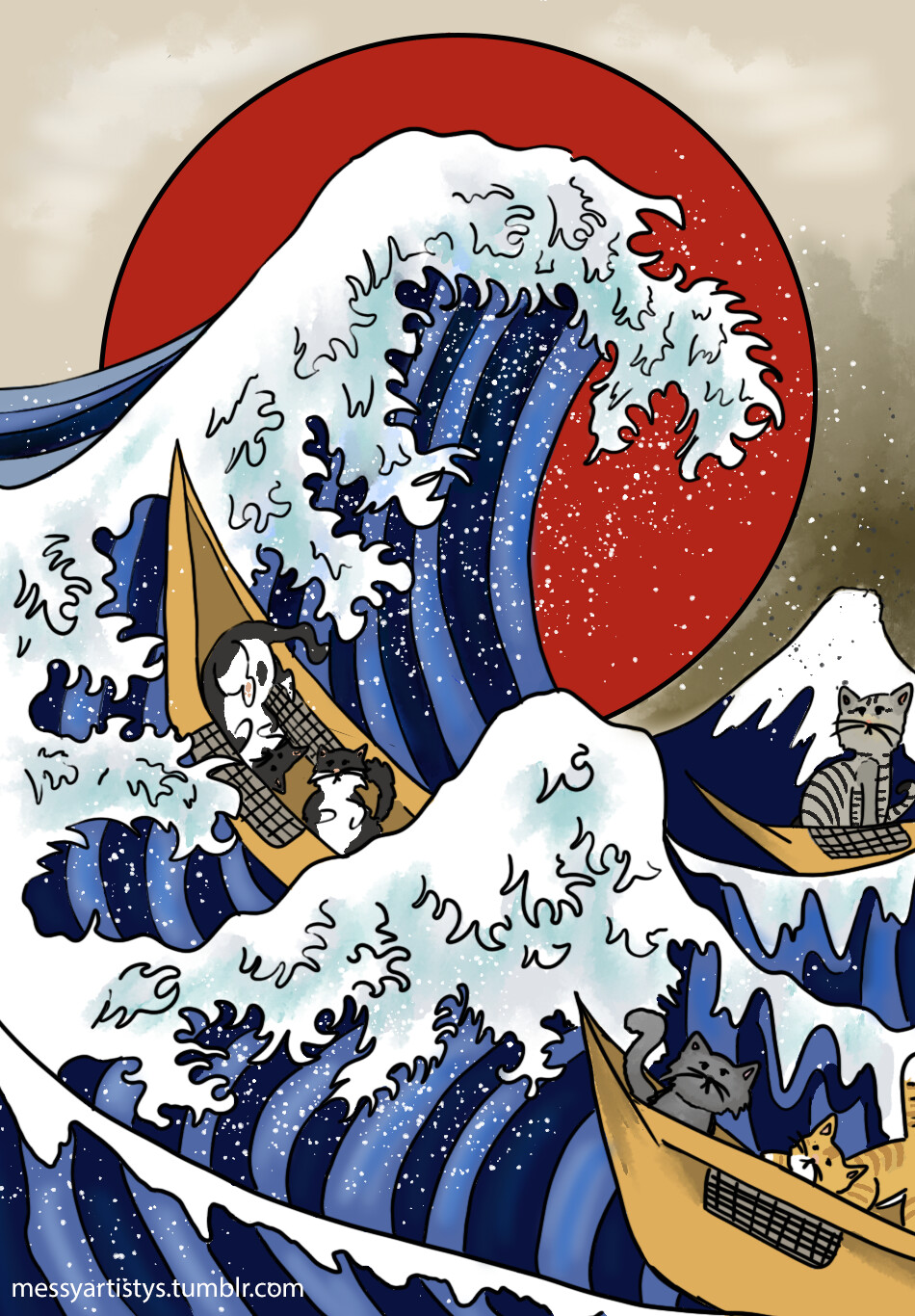 Anime One Piece Poster Oda's Wall Art The Great Wave of Kanagawa  Canvas Print | eBay