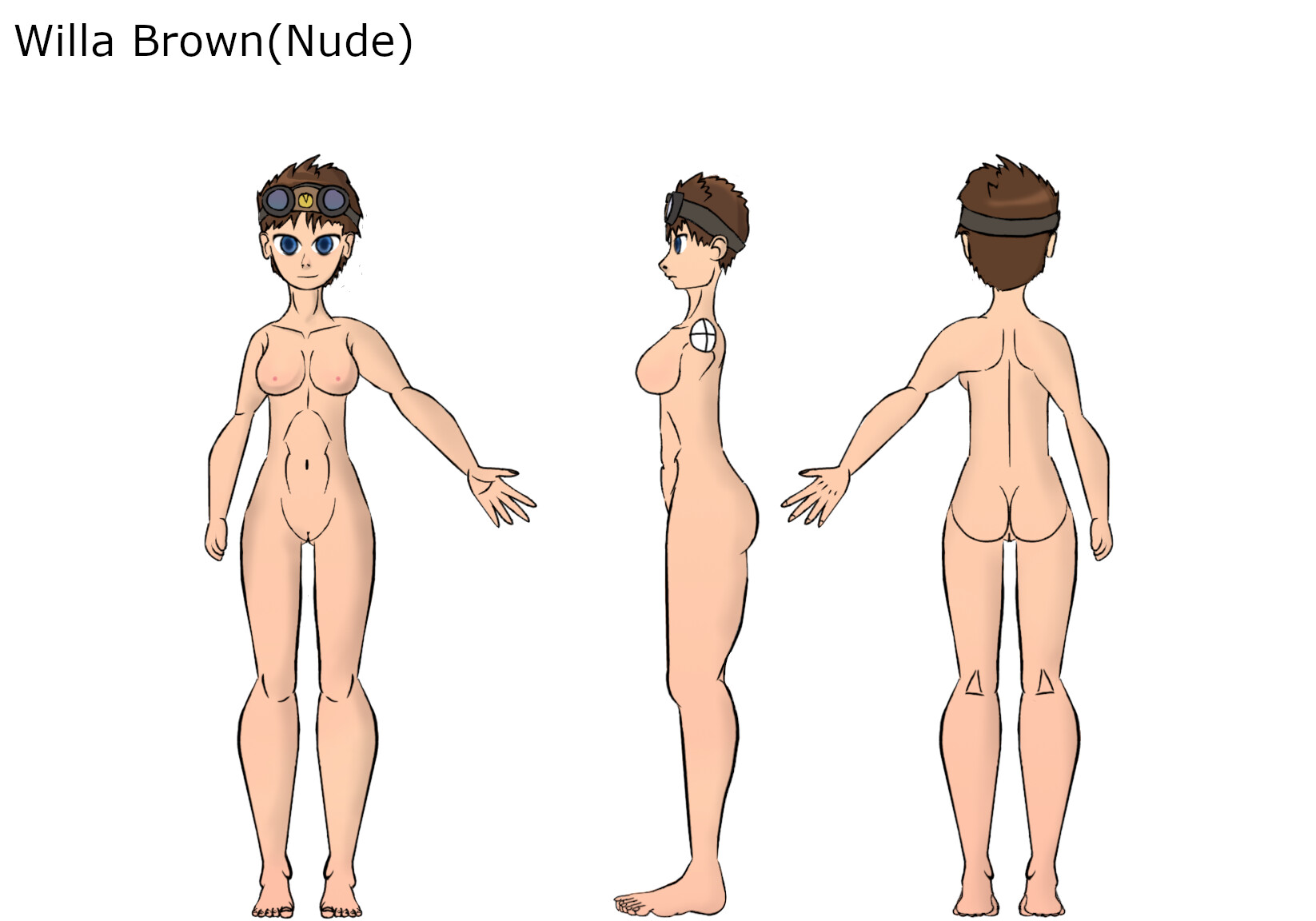 Nude Cartoon Model Sheet