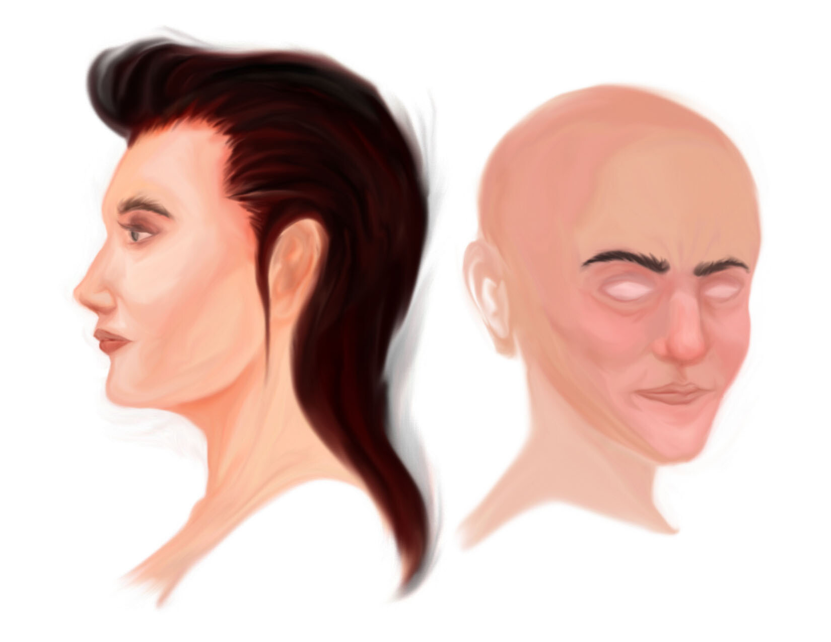 ArtStation - Woman head profile