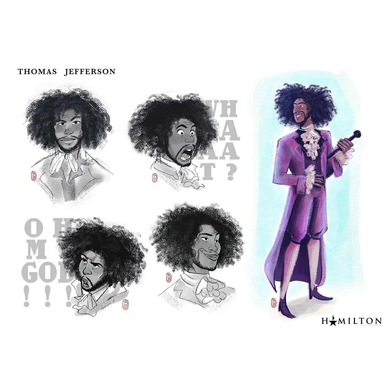 Thomas jefferson drawing hamilton discount