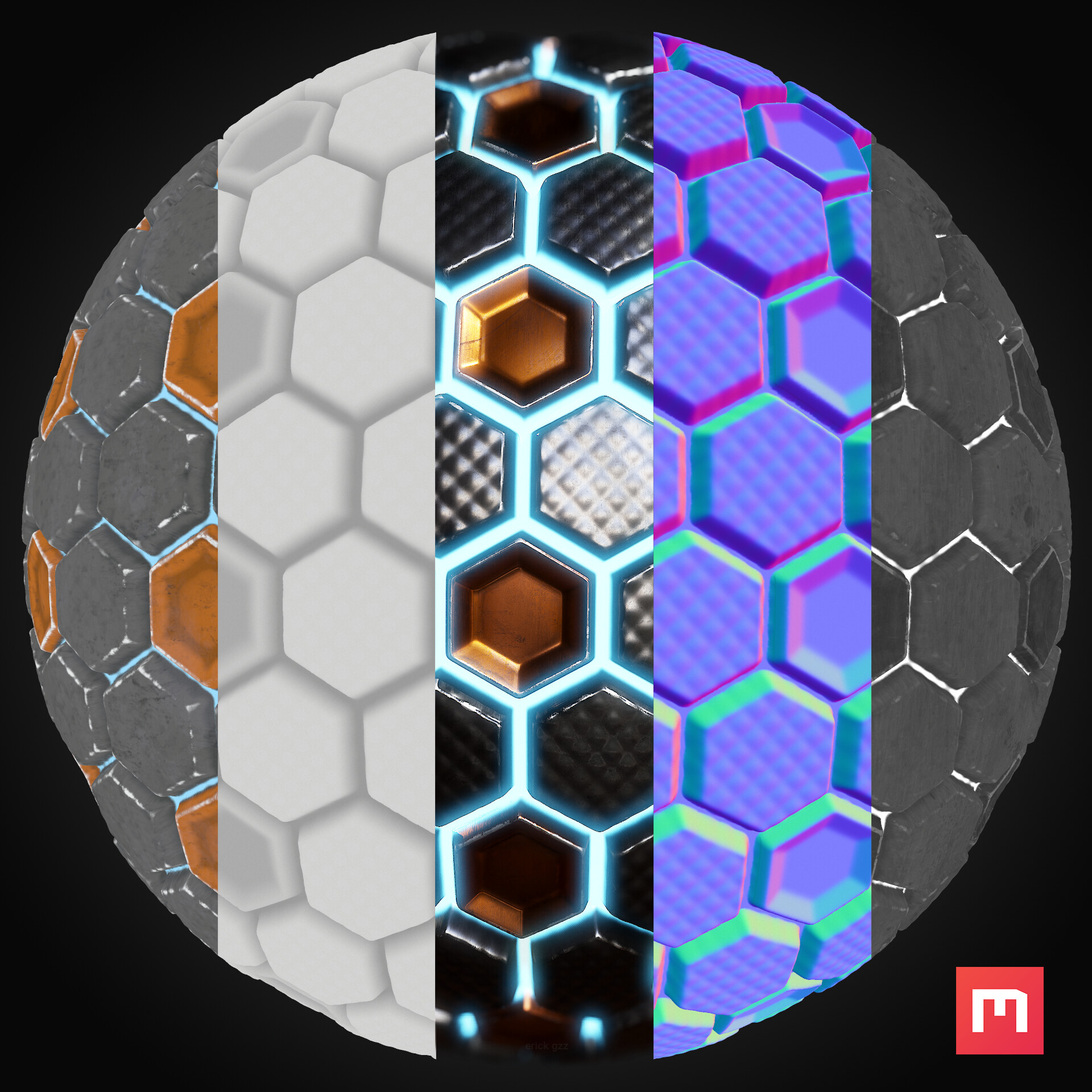 hexagon pattern quixel mixer