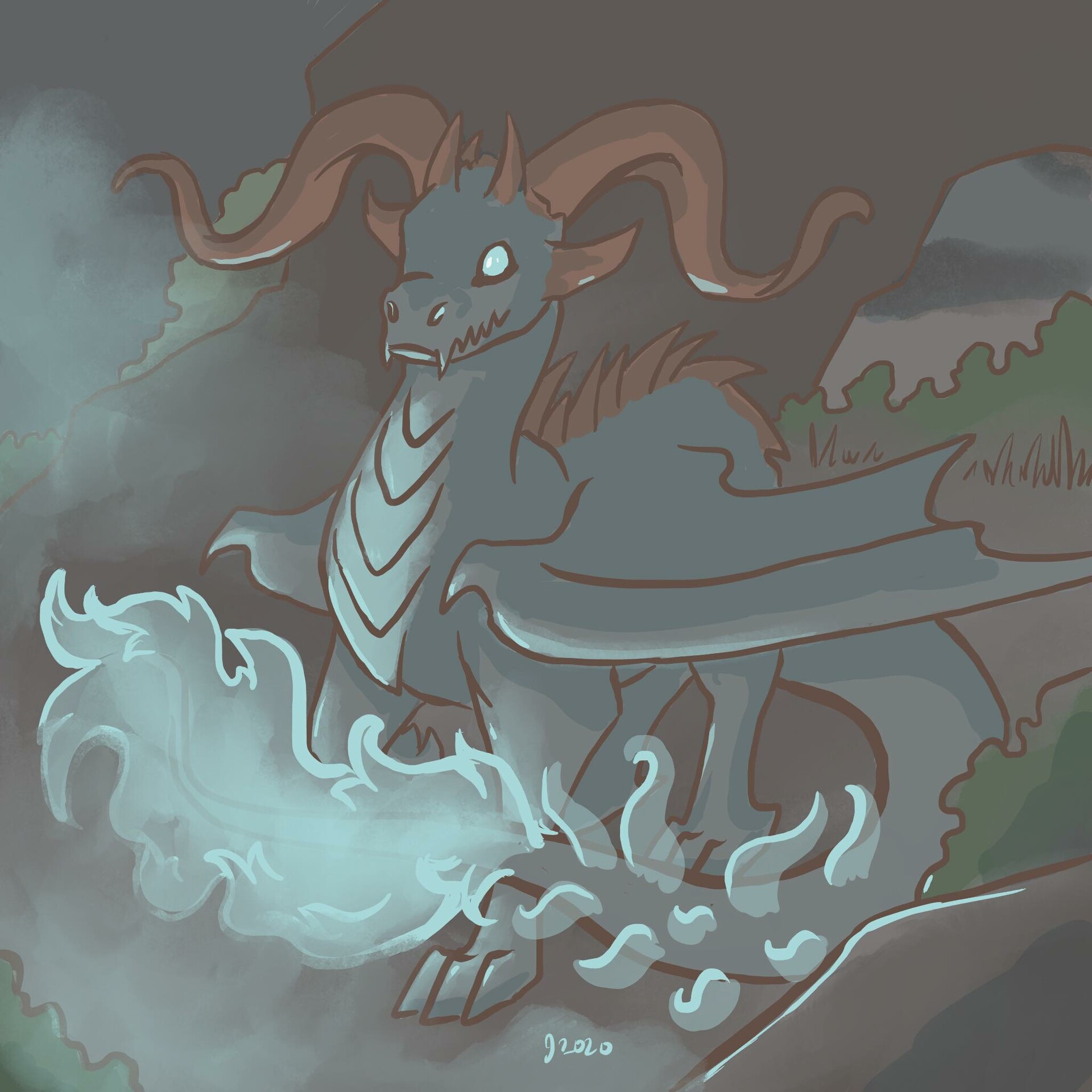 ArtStation Mountain Goat Dragon