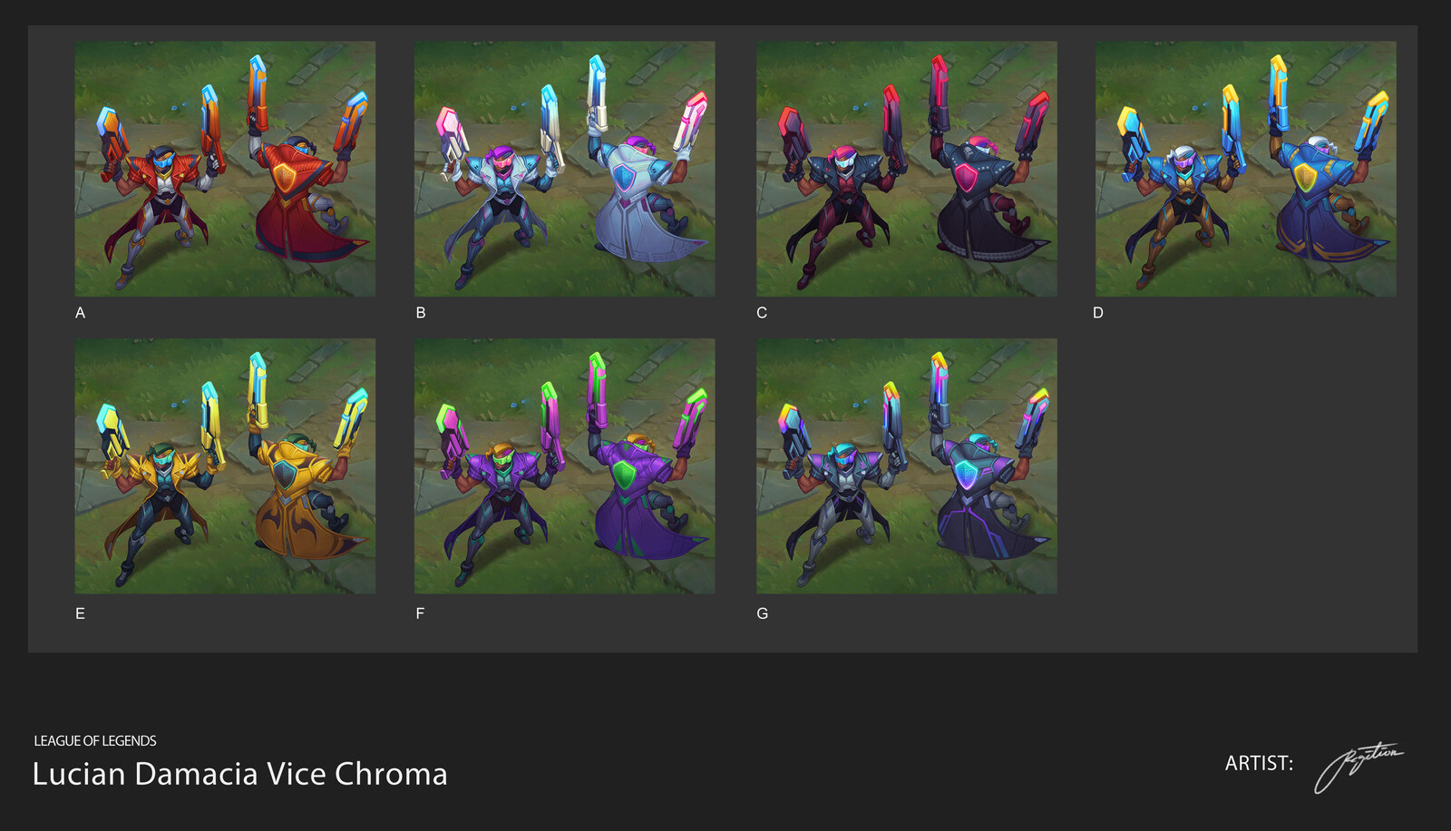 Artstation Lucian Demacia Vice Chroma Design Å¨æ ¹g Å