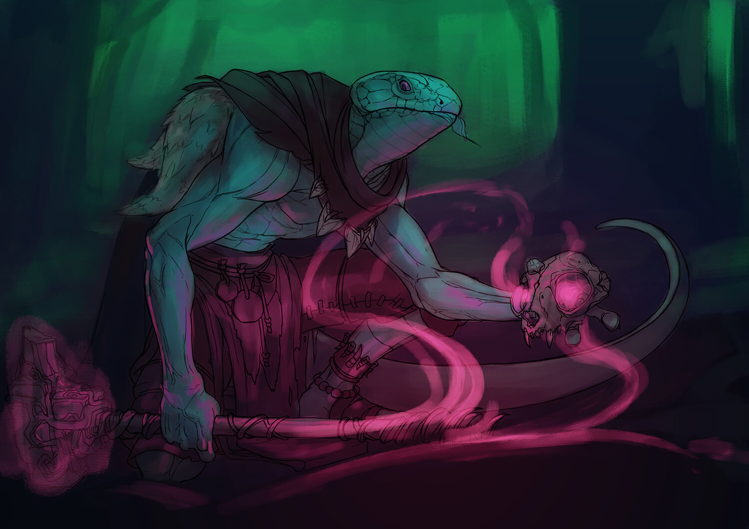 First pass of colour and light.