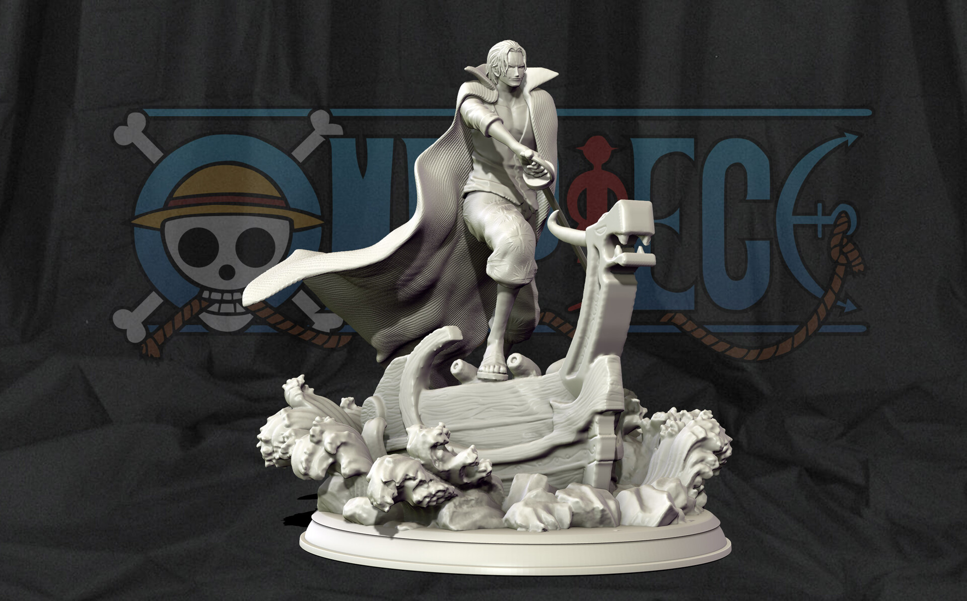 ArtStation - Shanks One Piece 3d print statue v2
