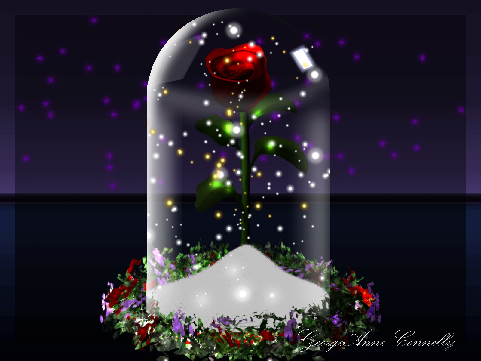 ArtStation Rose Under Glass