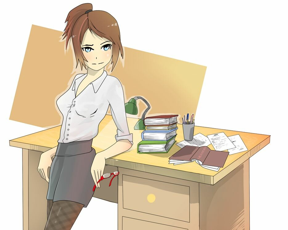 Artstation Anime Librarian Kirill Antonov