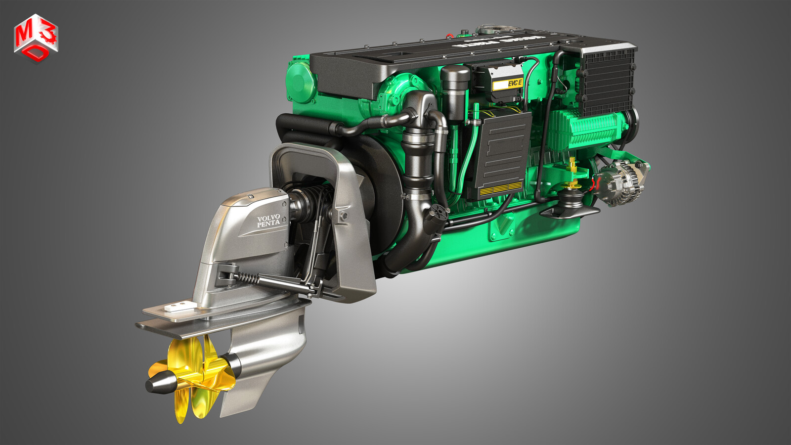 Penta D6 400 Engine 3D model