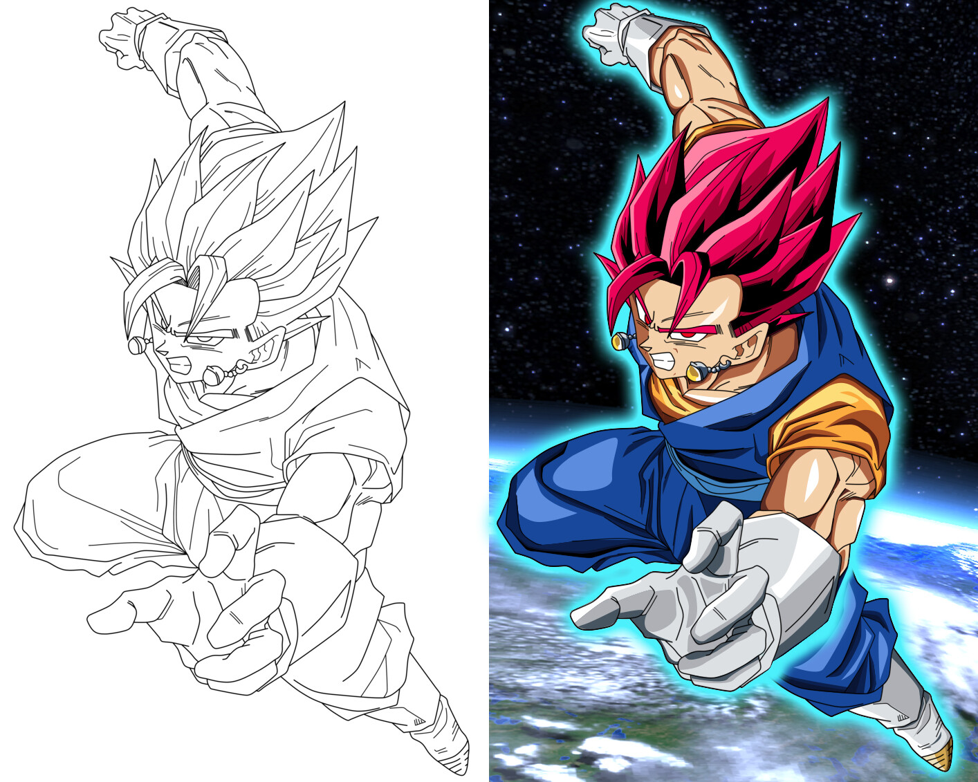 Drawing Goku Super Saiyan God Blue Strength Beyond Gods - YouTube