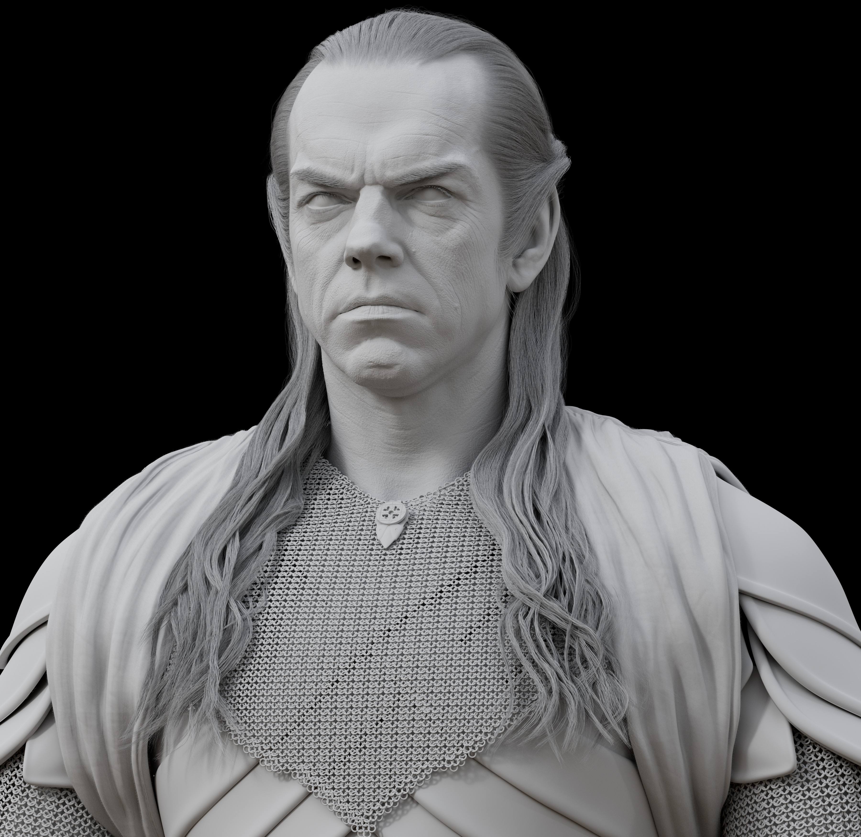 Hugo Weaving - Lord of the Rings by jopeto, Portrait, 3D