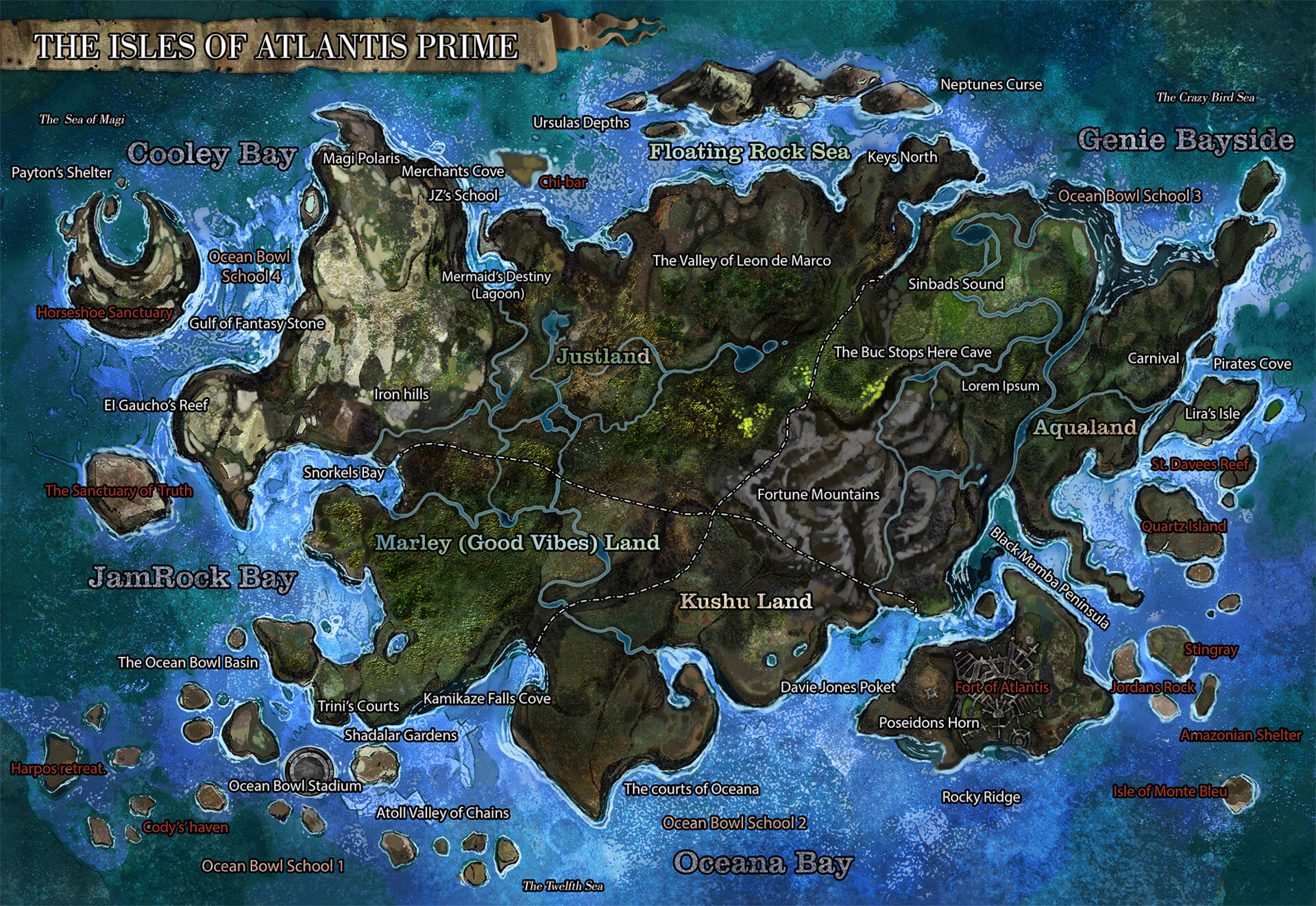 Magi Map Of The World Alena Fedorova - Water World Map