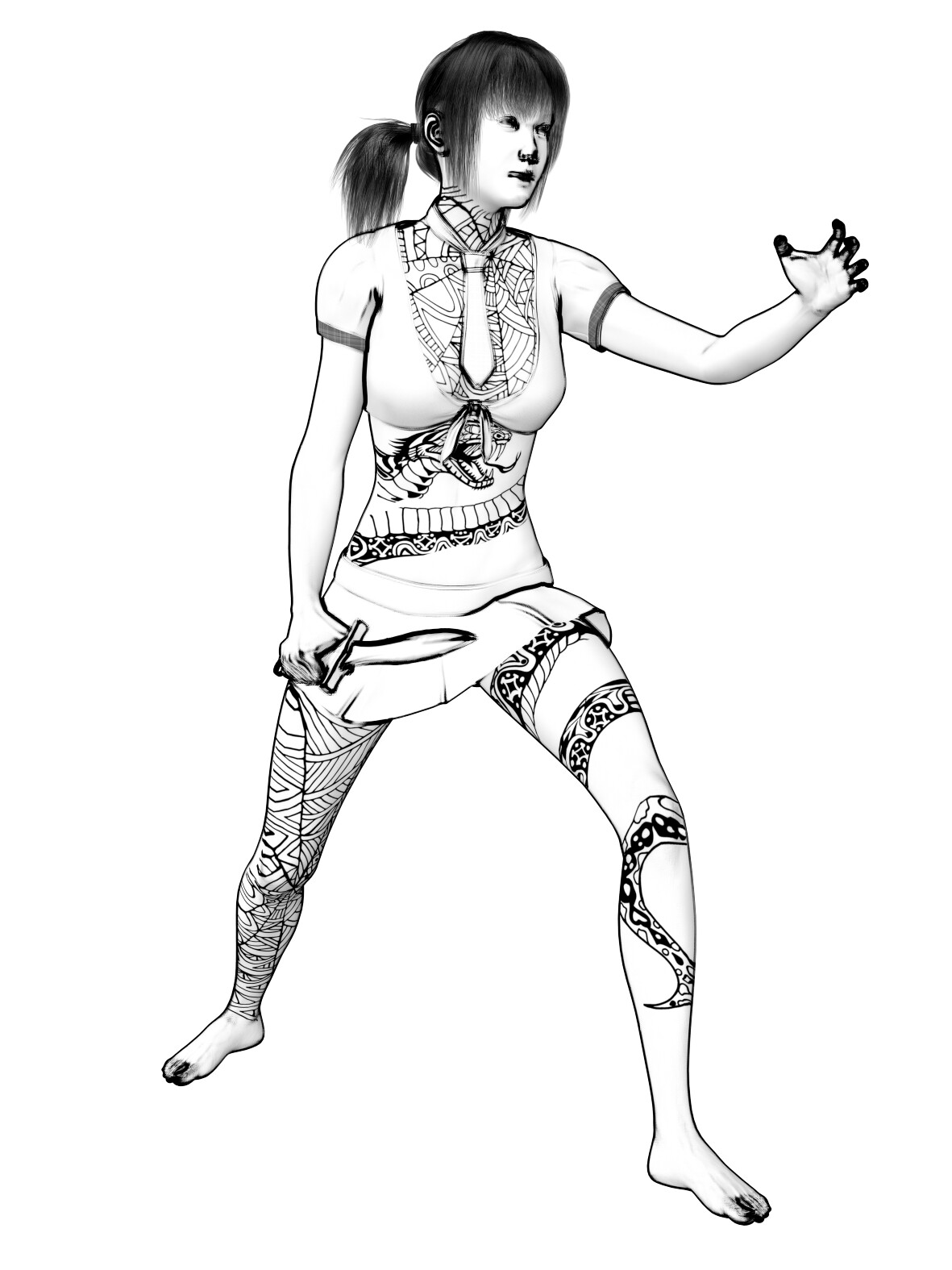 Example of character drawings