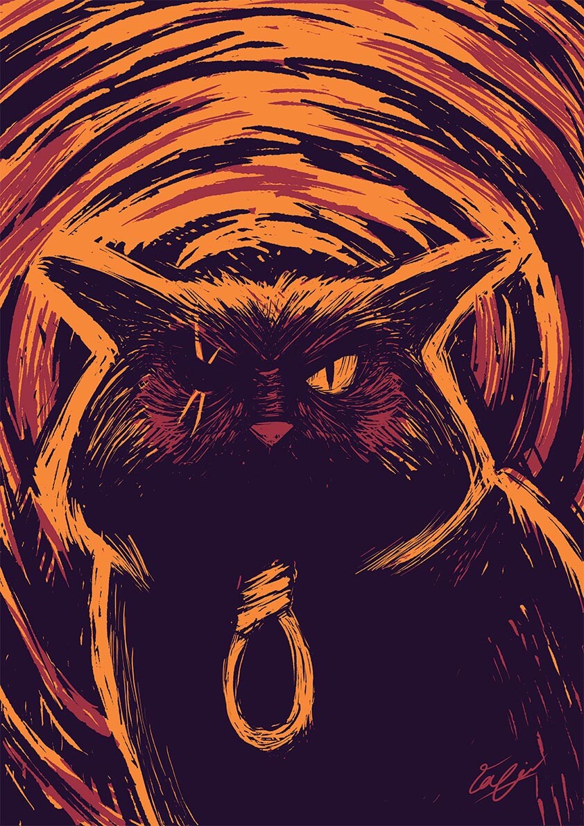 sakis garnelis black cat edgar