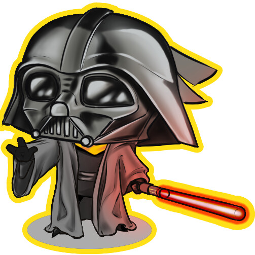 The Ninja mascot Snow representing the dark side