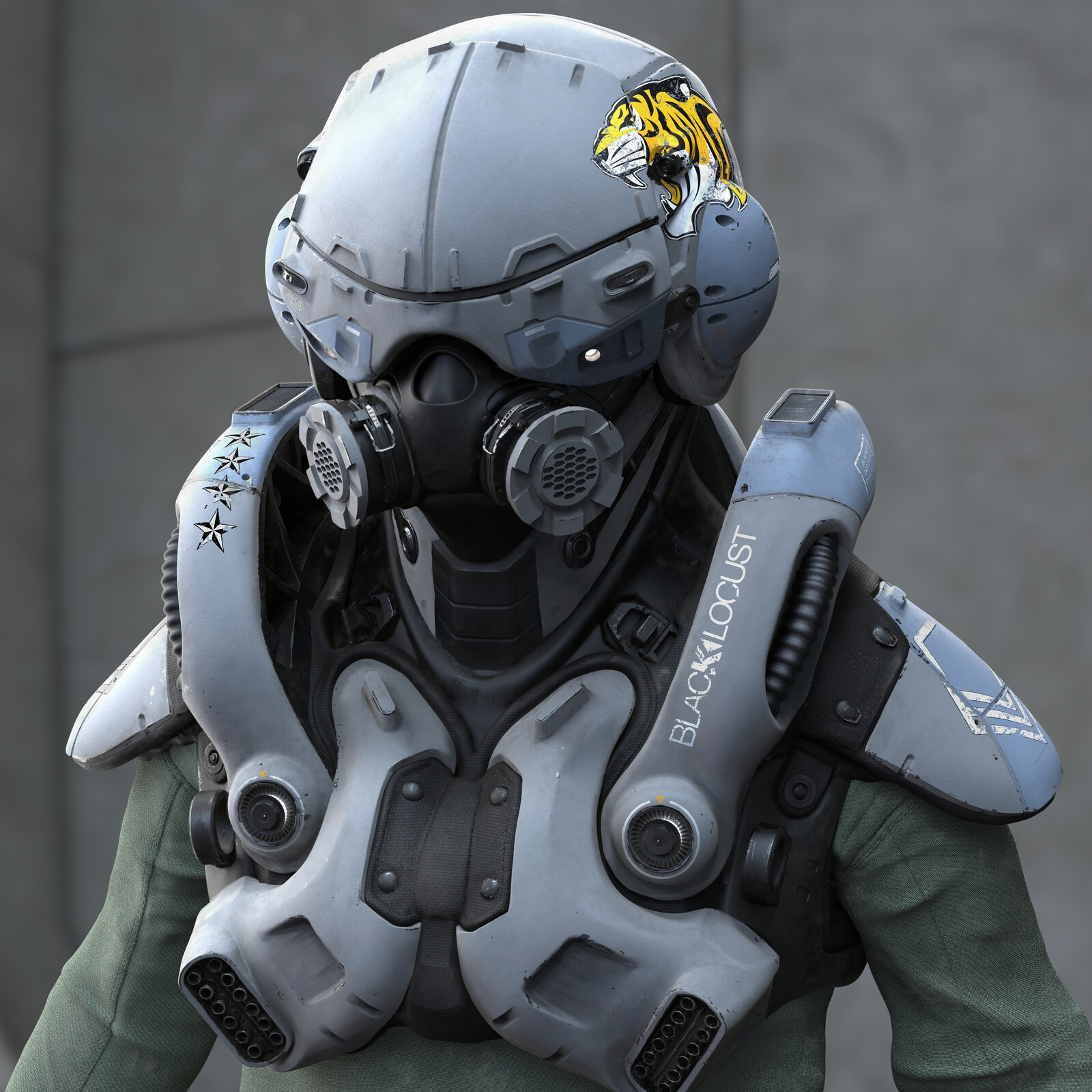 Pilot hardware with textures