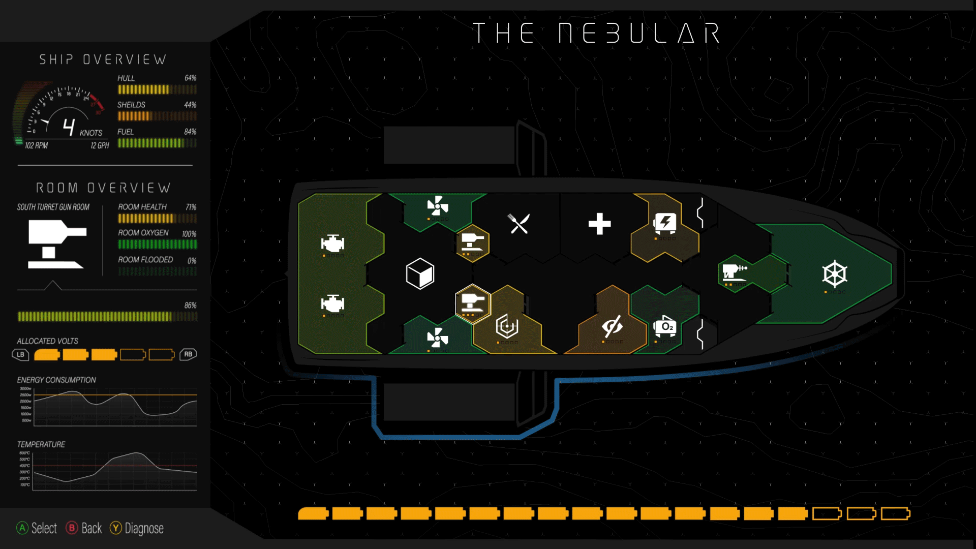 Ship UI screen by Peter Jago