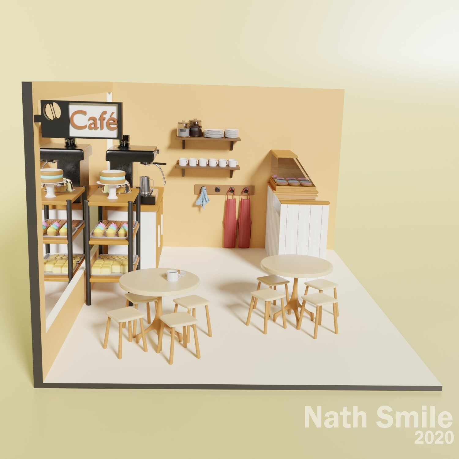 ArtStation - Mini Cafe