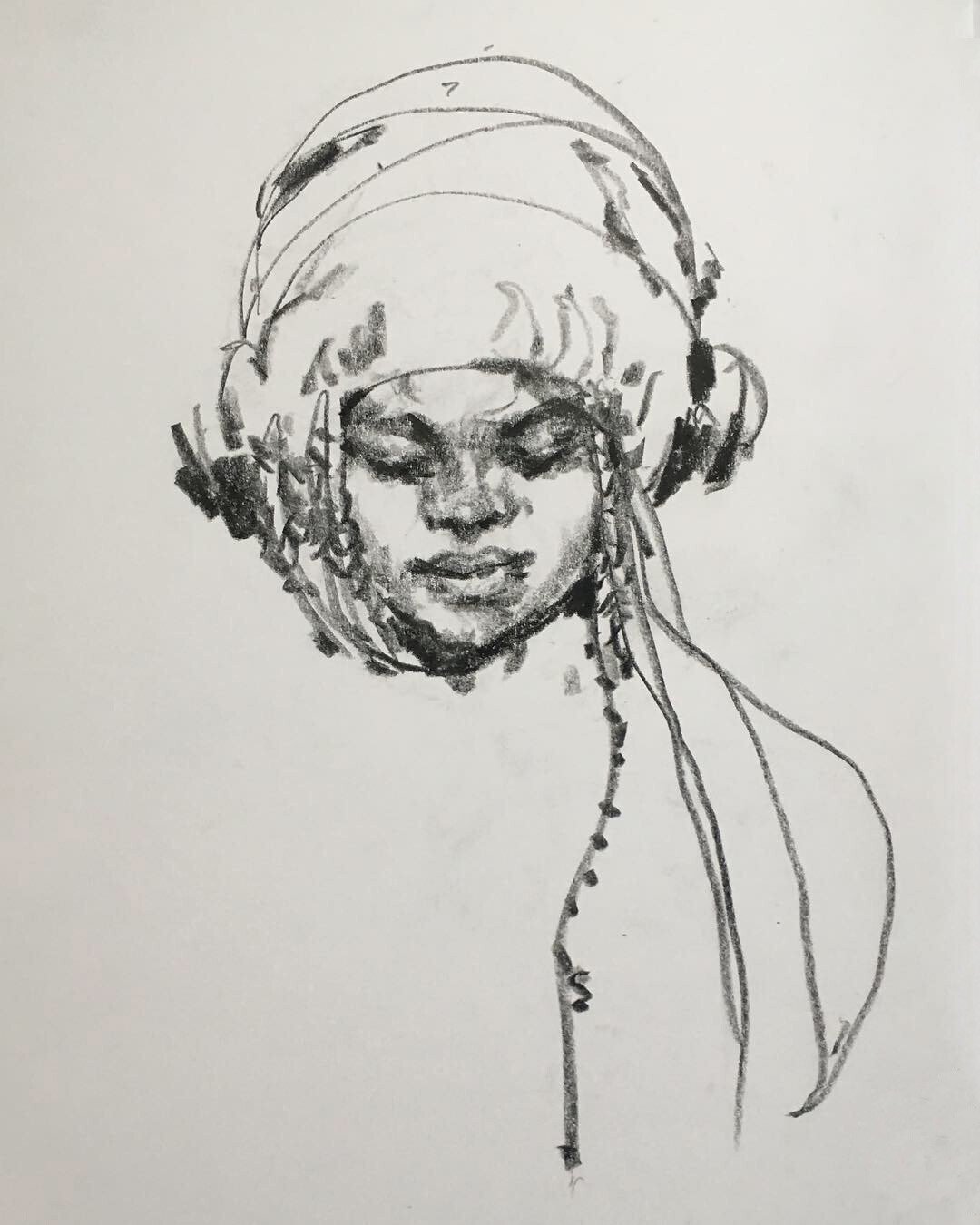Girl on streetcar with headphones