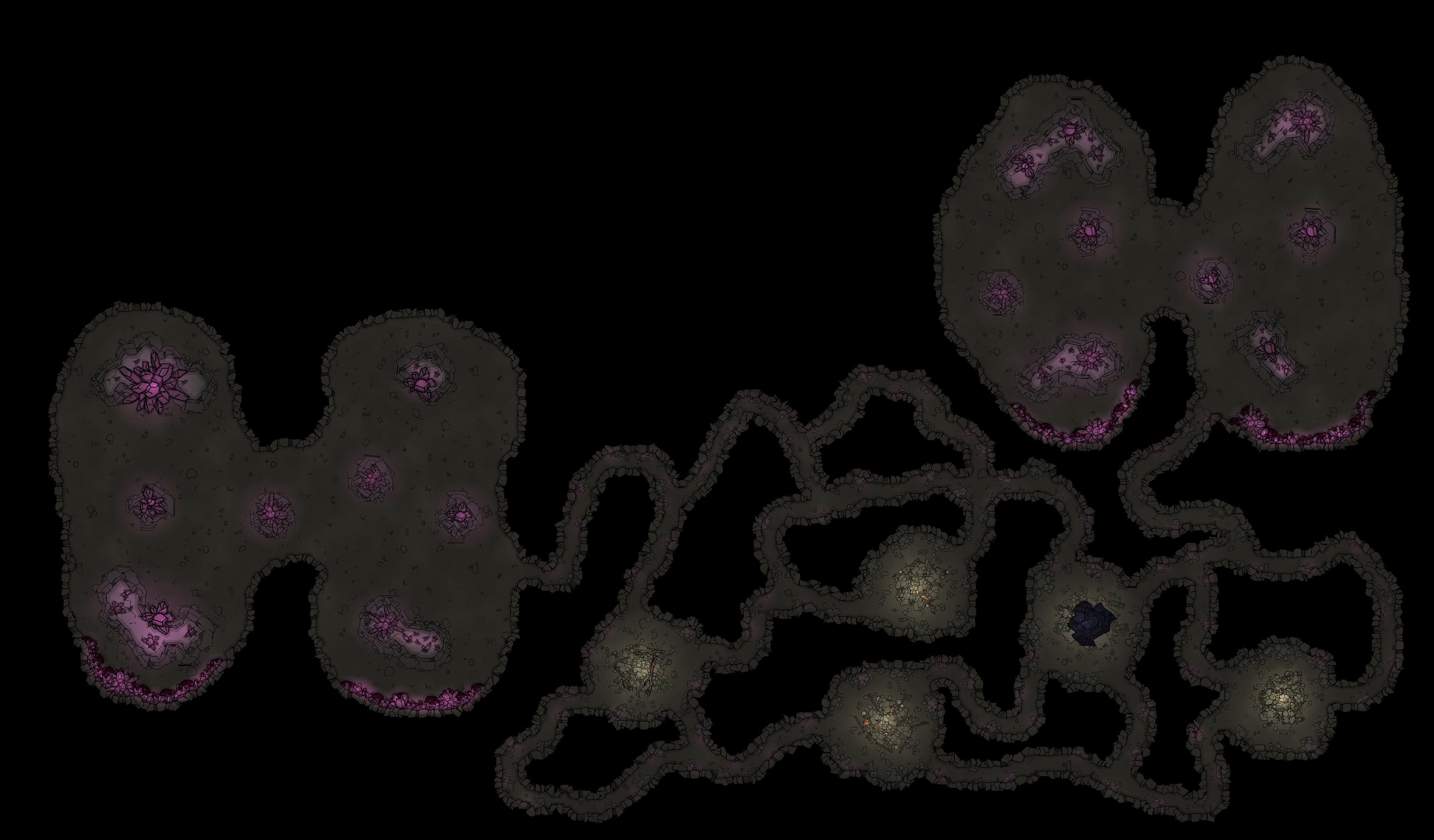 Tunnel system below the estate, housing the Purple wormlings and the vast chambers containing many eggs.