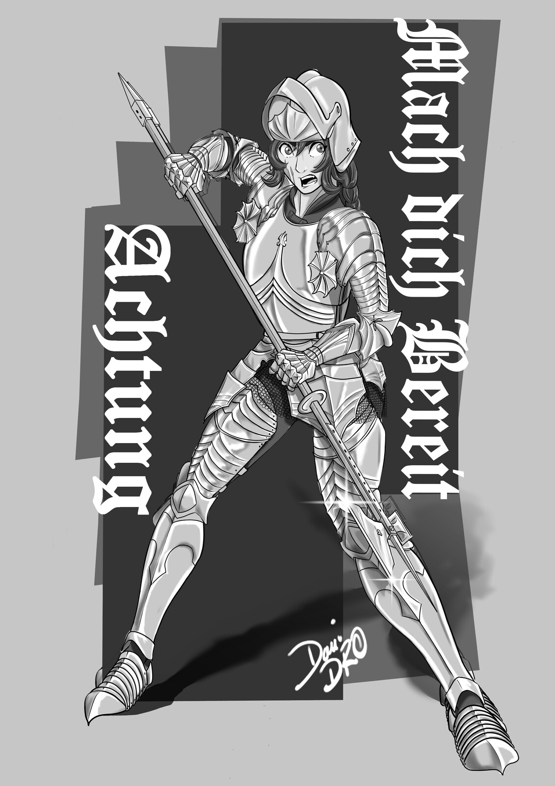 Gothic Warior Composition 
Photoshop / CLIP studio / SketchBook Pro
