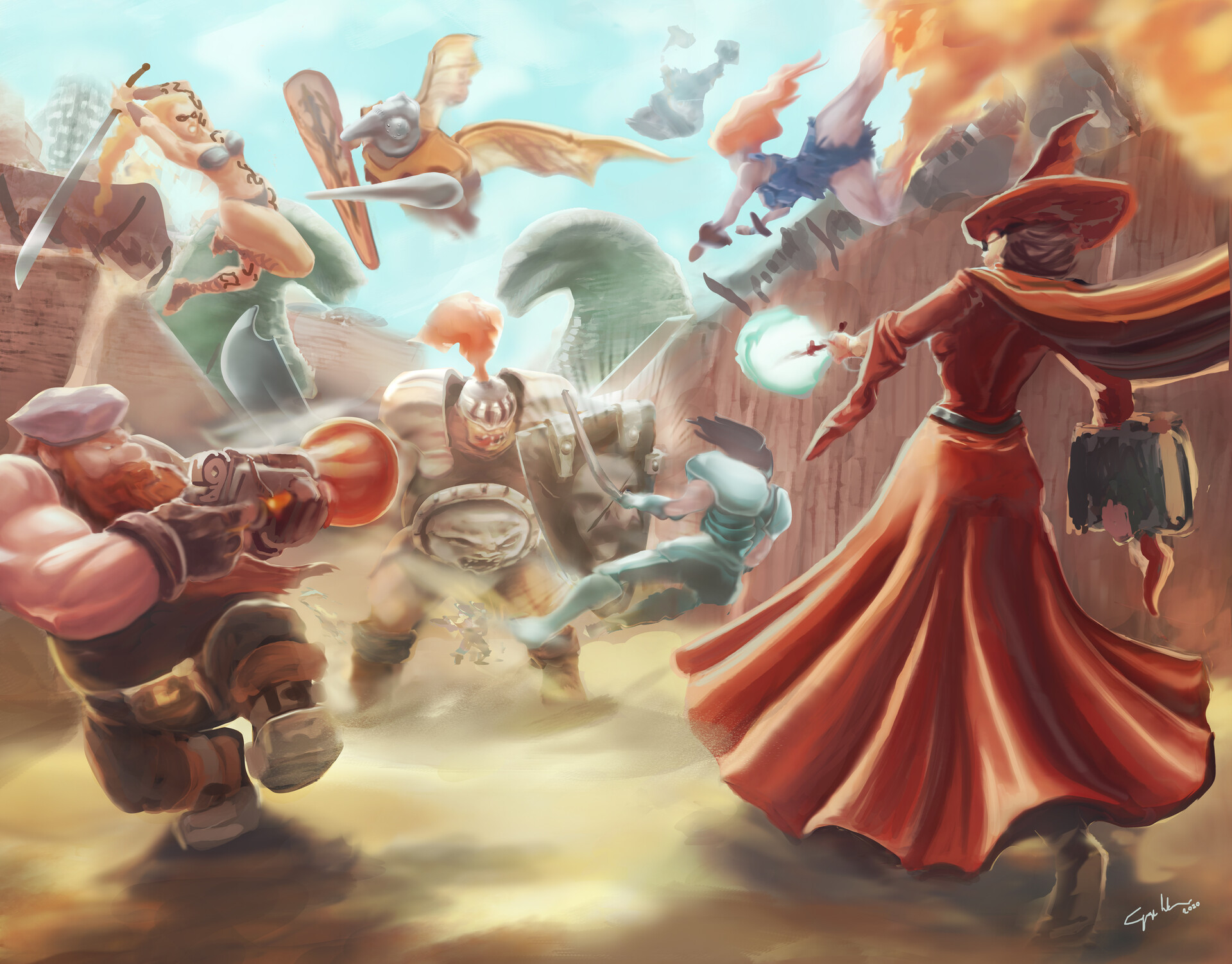 ArtStation - Battle Arcade 02 Fantasy Proyect Concept Art