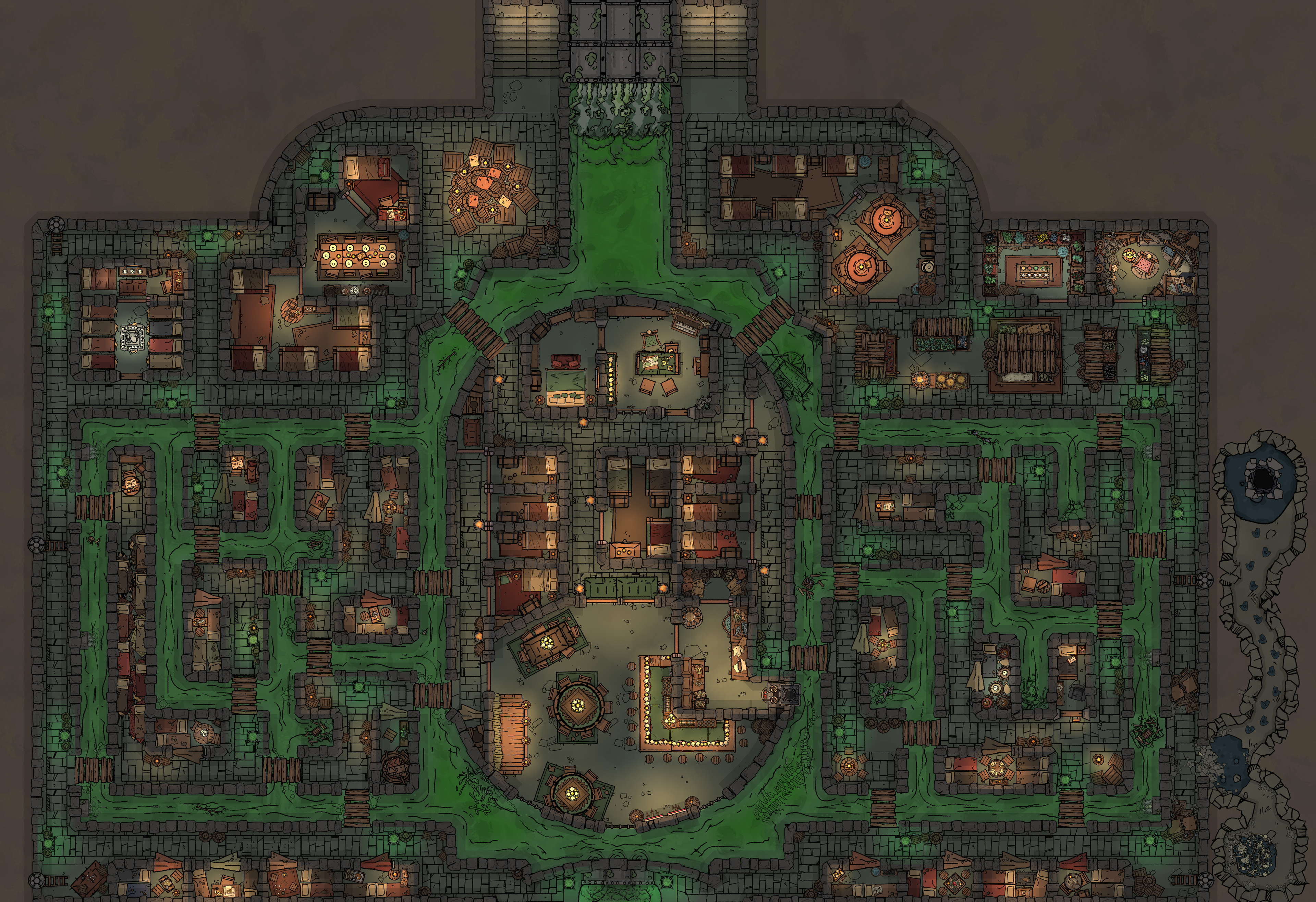 Sewer Town formed about system beneath large city.
