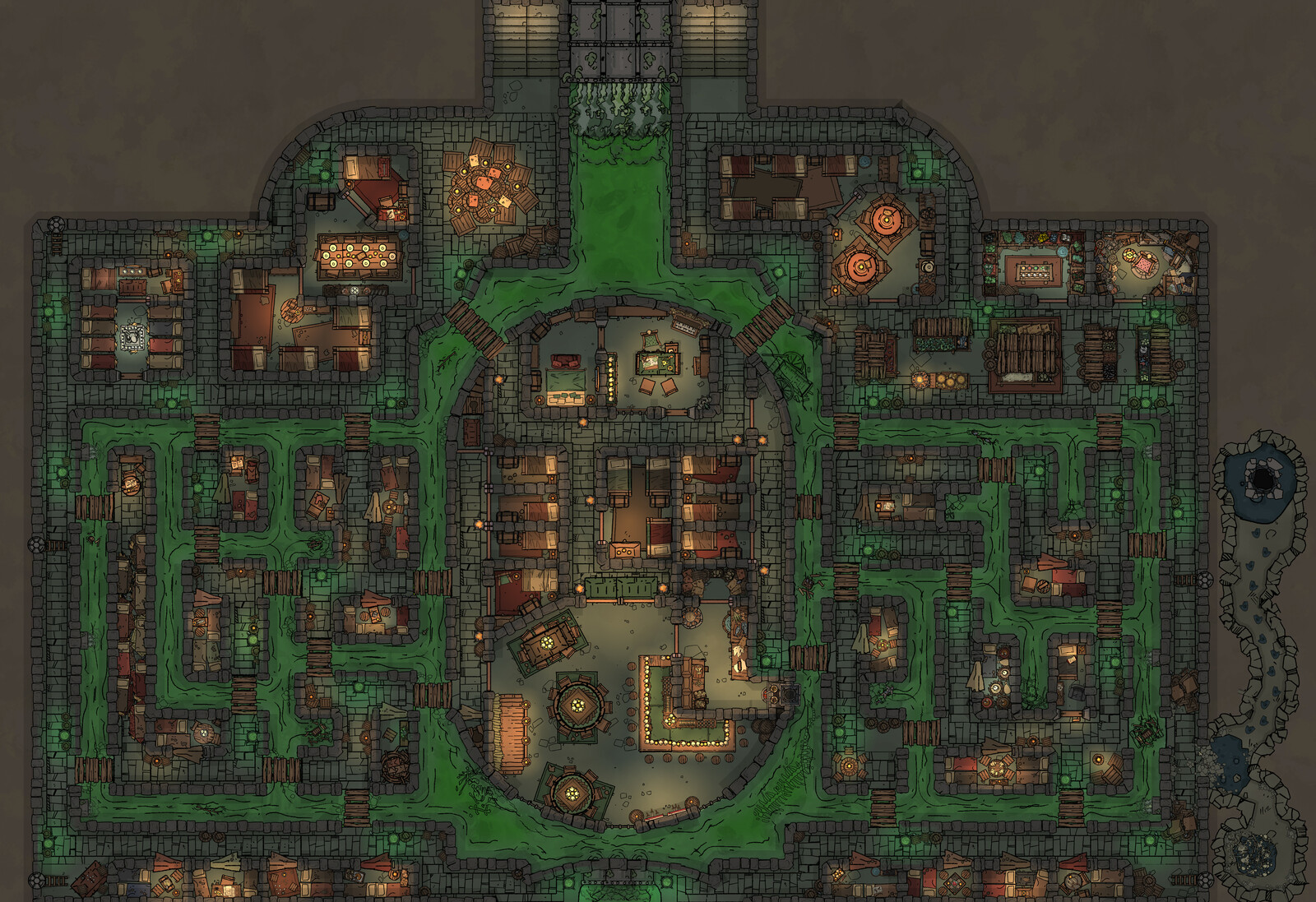 Battle Map | Undercity Sewer Town