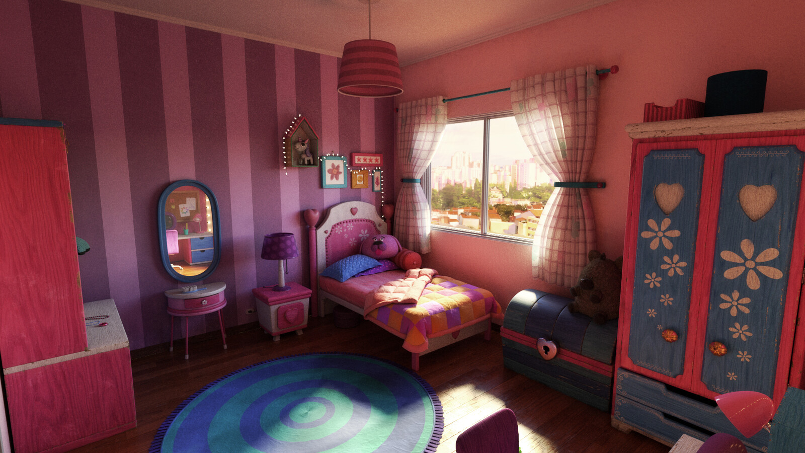 Bedroom render, look developement approval.