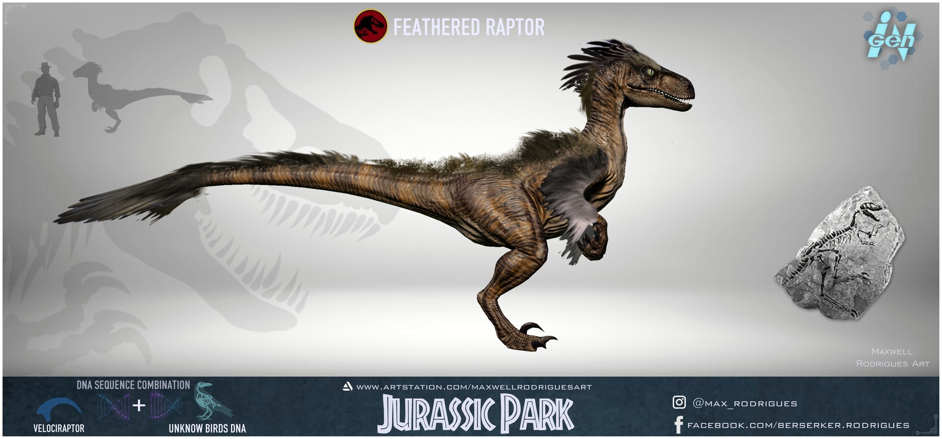 Artstation Jurassic Park Feathered Raptors Concept Maxwell Rodrigues