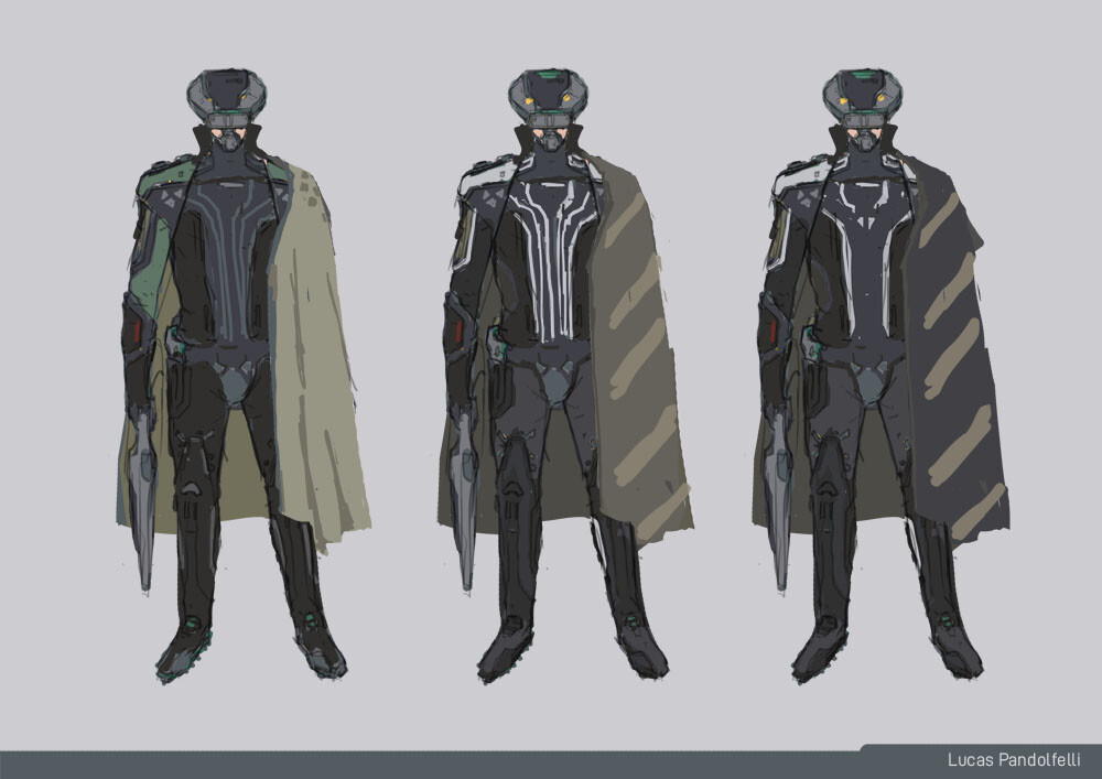 Sci-fi Character Design - colors