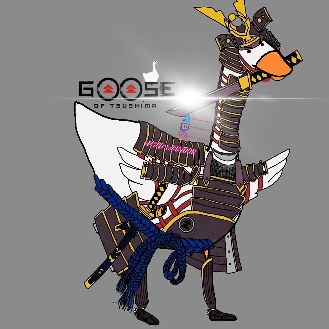 Hard drive empire of geese. Untitled Goose game logo