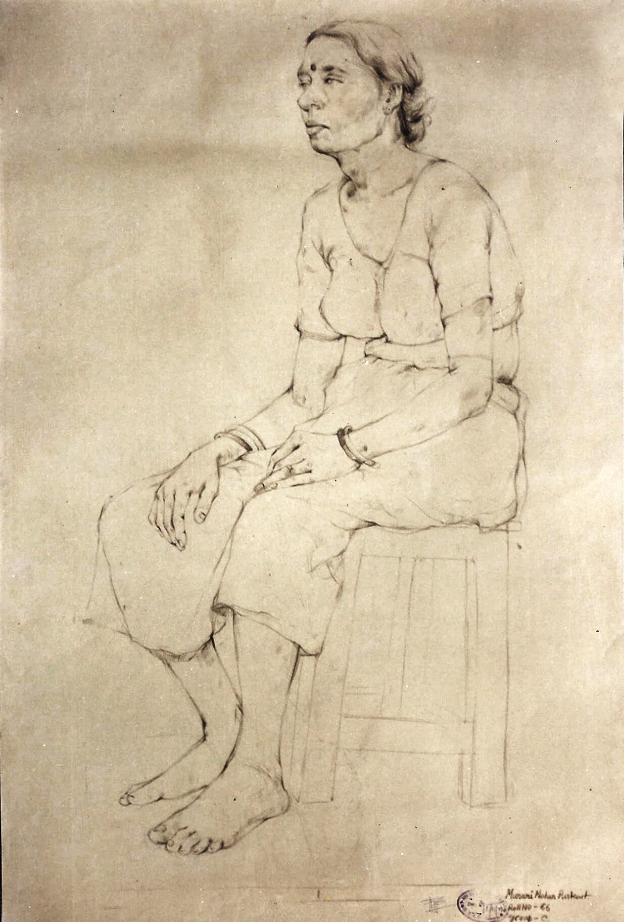 Pencil sketch portrays a male figure Pencil drawing by Samira Yanushkova |  Artfinder