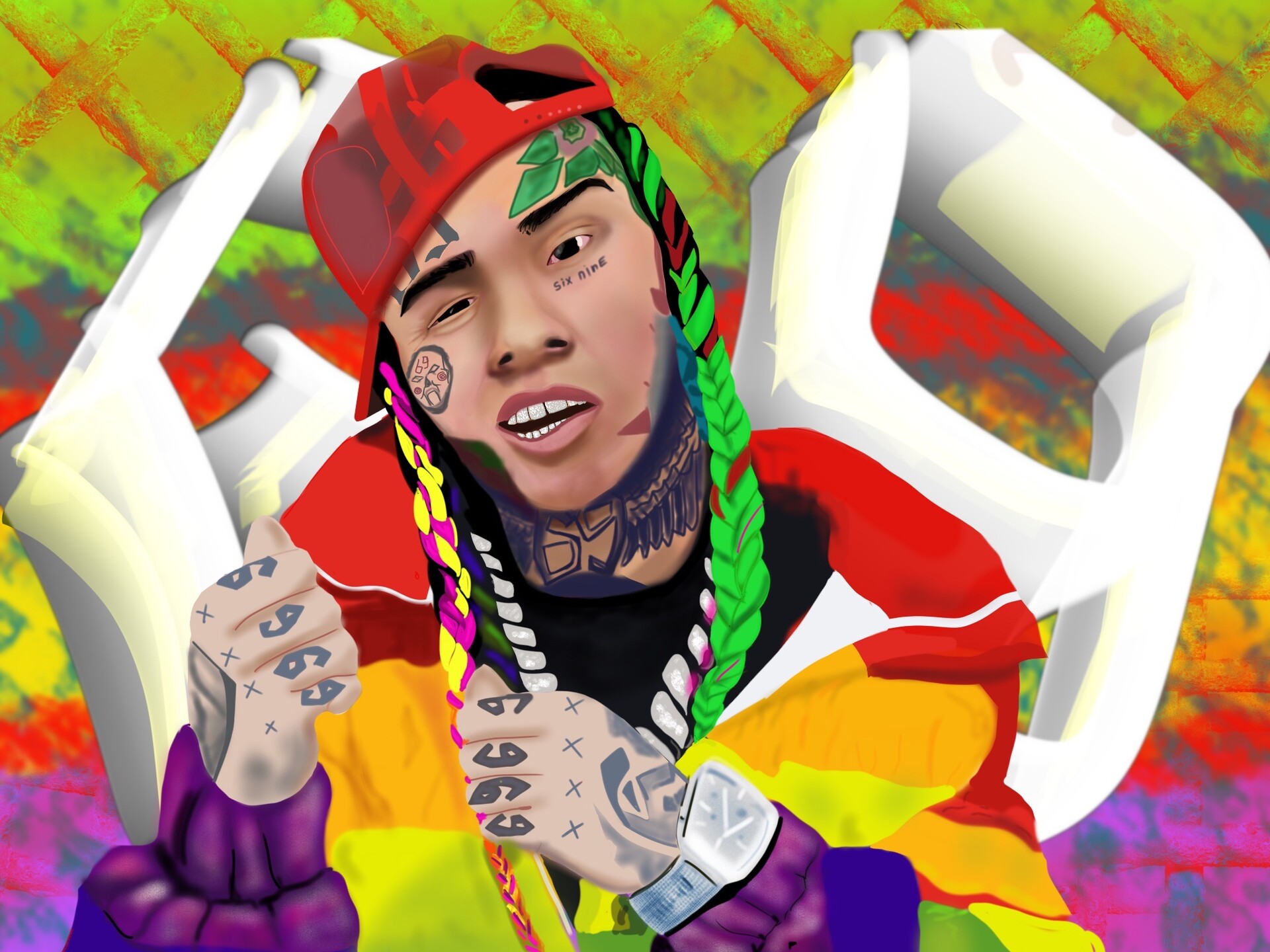 6ix9ine арт Gotti