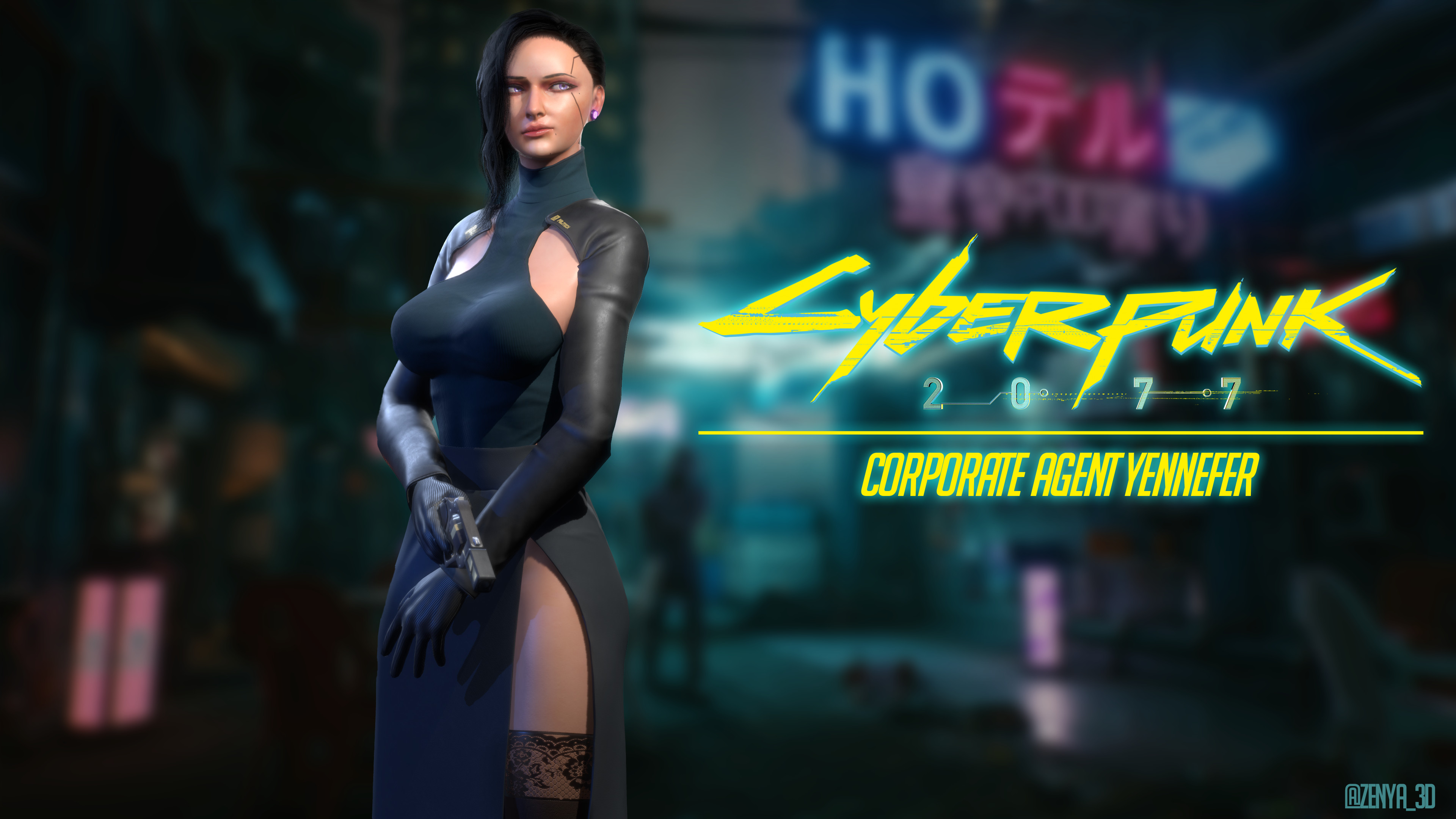 Zenya Chan Jun Park Moda cyberpunk, tatuaje cyberpunk, cyberpunk 2077. none