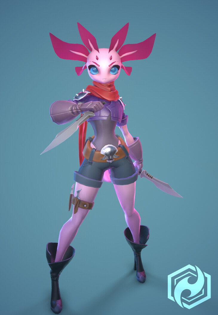 ArtStation - Axolotl Girl, Brett Henkemeyer