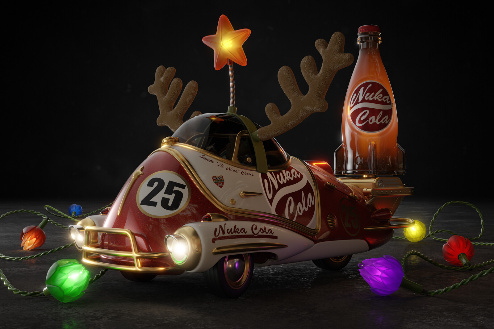 Christmas Card Design for The Wand Company. Blender Cycles Render