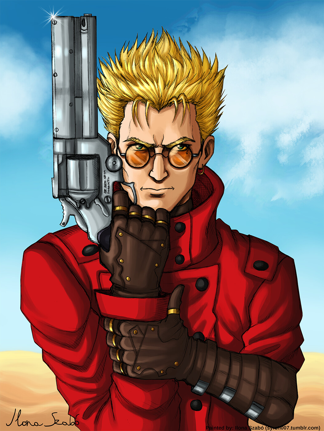 Artstation Trigun Vash Fanart Ilona Szabo