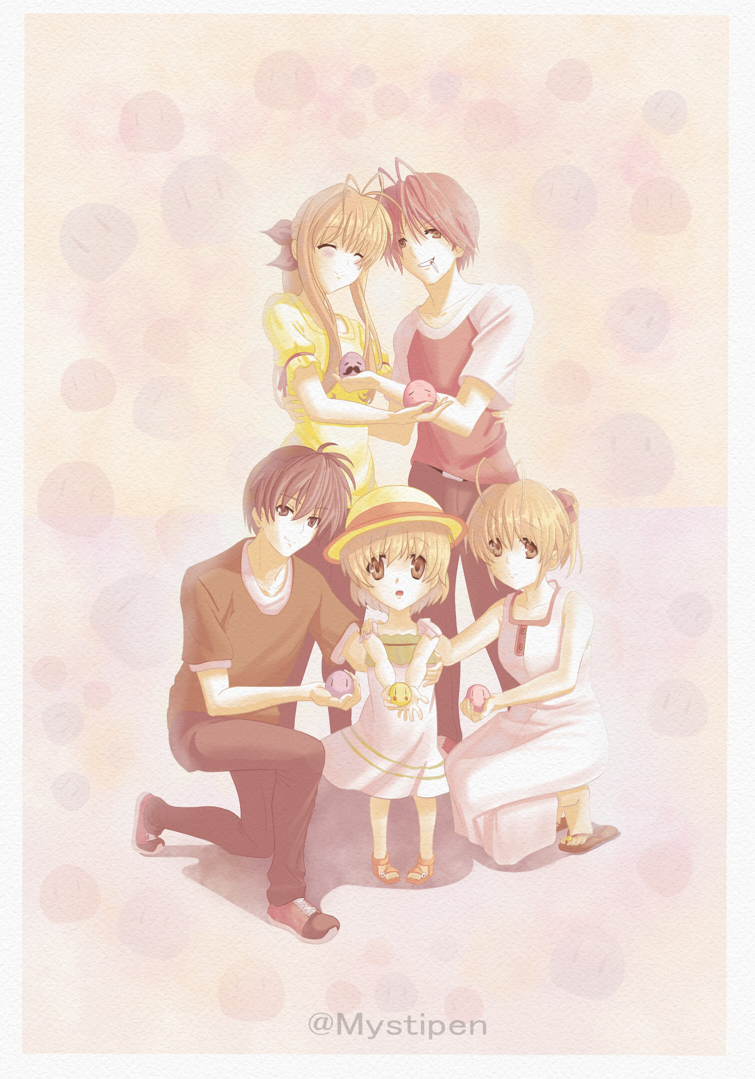 ArtStation - [Clannad] Big Dango Family