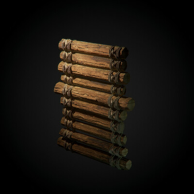 Tied Wooden Logs - Substance Designer