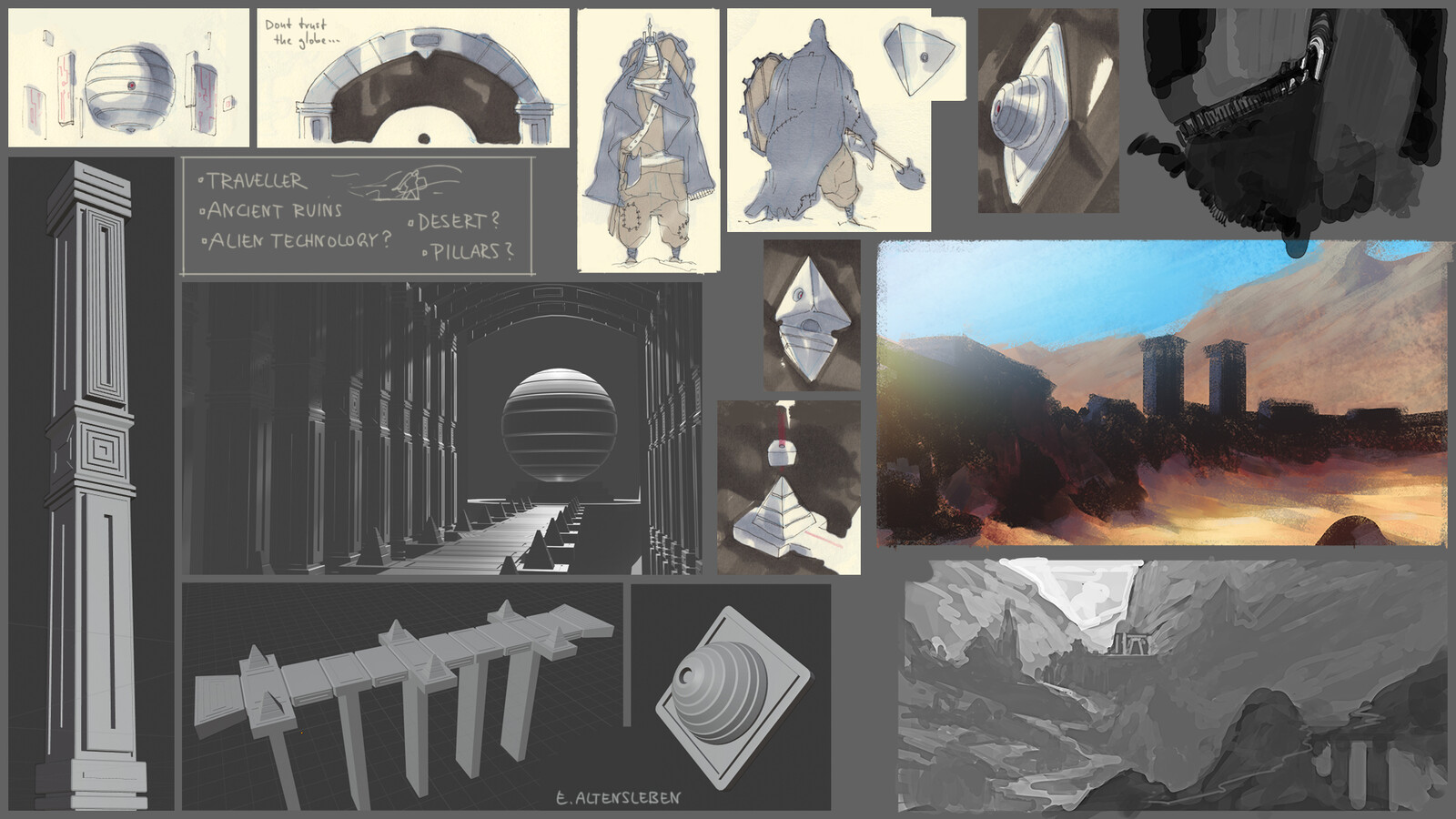 2D / 3D process and sketches