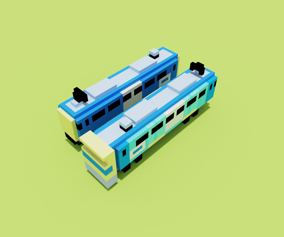 Crossy Road Racing Game Assets - Train